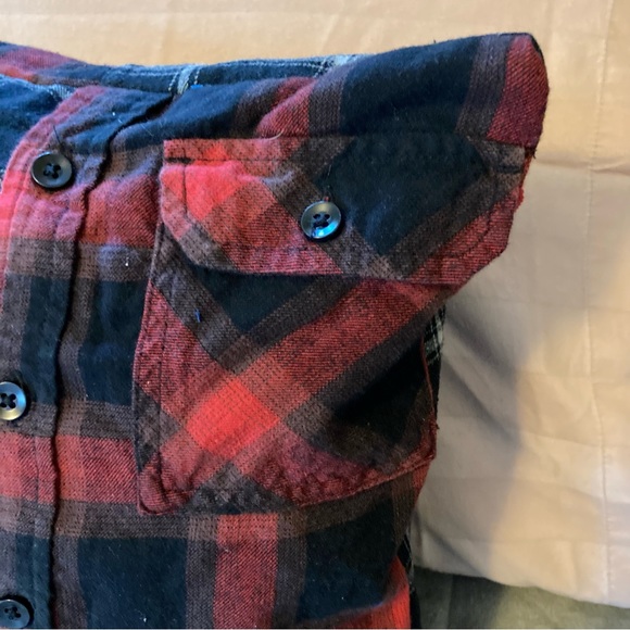 LUMBERJACK Plaid Flannel Pillow with Remote Control Pockets 13 x 11 inches - Picture 5 of 9